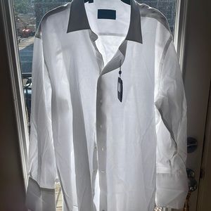 David Donahue Men’s White Button Down. 17.5. 32/33